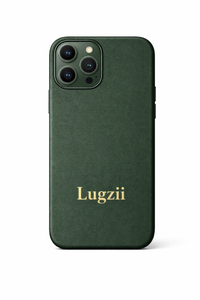 Groene Lugzii Premium leren hoes voor iPhone 15 Pro Max