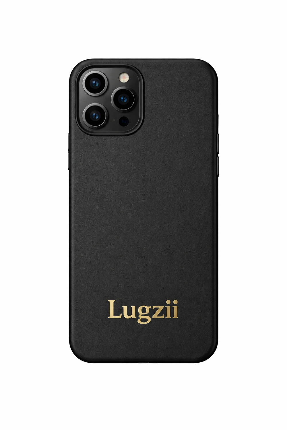 Zwarte Lugzii Premium leren hoes voor iPhone 15 Pro Max